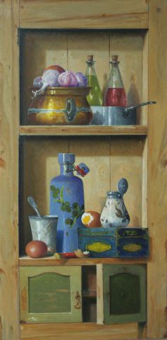 L'artiste marpielo - l'étagère dans la cuisine 