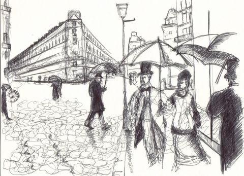 L'artiste nicolas bernaoui - les parapluies 