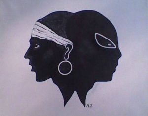 Peinture de martine zendali: têtes de maures