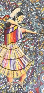 Peinture de ANTOINE MELLADO: danse avec les dieux