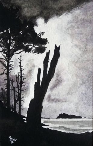 L'arbre mort, foudroyé ! - Peinture - olivierb L'arbre mort, foudroyé ! - Peinture - olivierb