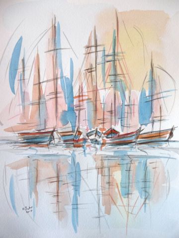 Regate 2010 ou La passion Voiliers - Peinture - olivierb Regate 2010 ou La passion Voiliers - Peinture - olivierb