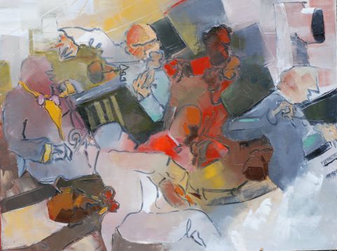 Orchestre du Titanic - Peinture - Thierry Faure Orchestre du Titanic - Peinture - Thierry Faure