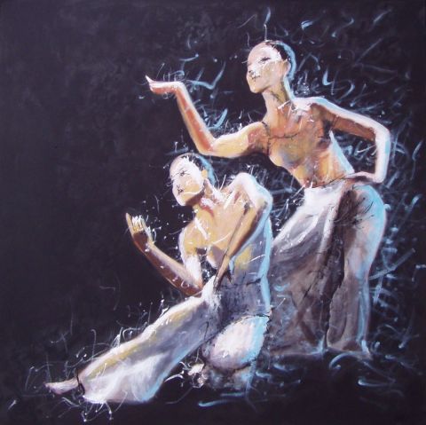Danseuses, asiatiques - Peinture - Rene Boulanger