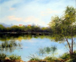 Voir cette oeuvre de MALOU: Un matin sur l’étang