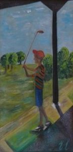 Voir cette oeuvre de Muriel Leveque: Golfeur en herbe
