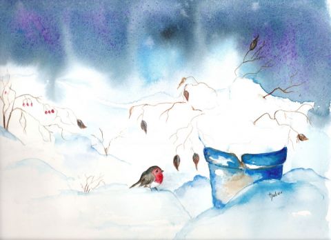 Jour de neige - Peinture - Nabou