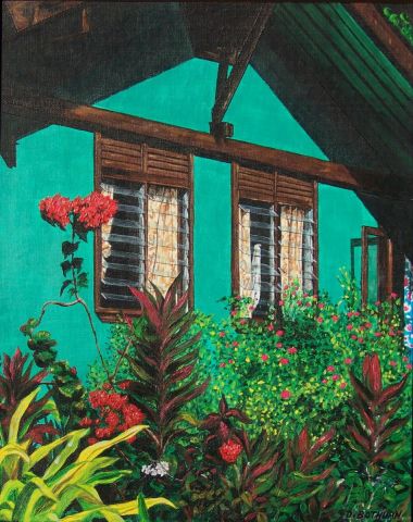 Maison verte - Peinture - Delphine Bothuan Maison verte - Peinture - Delphine Bothuan