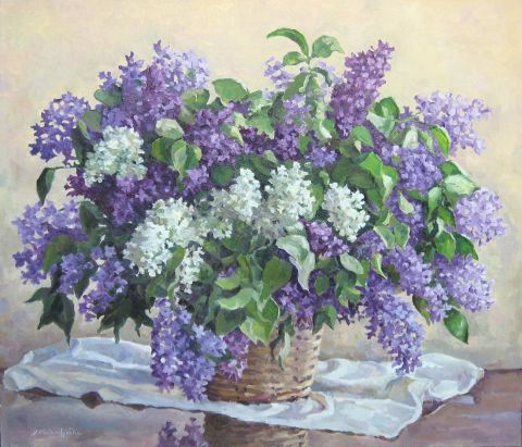 Les lilas - Peinture - Manukyan Vachagan