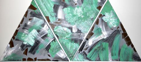 Verre ou vert de gris - Peinture - AMANDINE Verre ou vert de gris - Peinture - AMANDINE