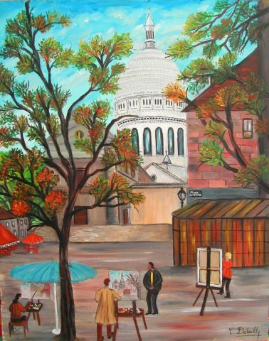 L'artiste Catherine Dutailly - Montmartre