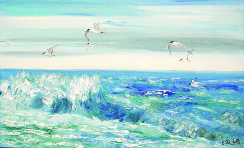 L'artiste Catherine Dutailly - La mer et le vent