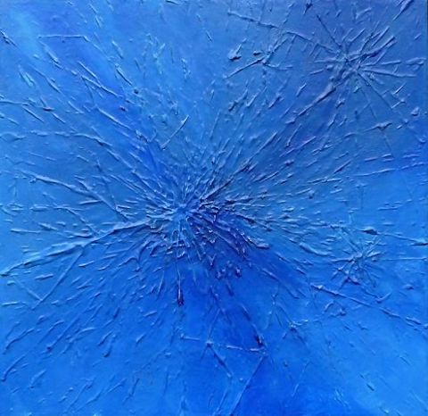 Sang Bleu - Peinture - Empreinte