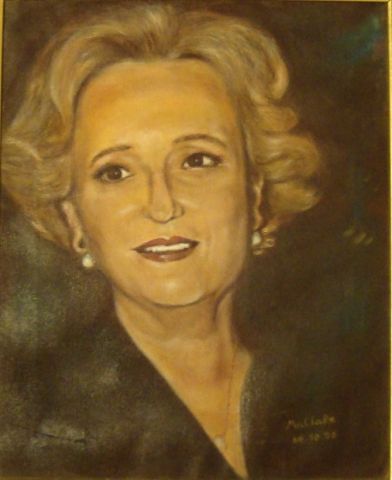 L'artiste MACLADE - Portrait de Mme B.Chirac