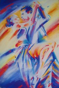 Peinture de FREDERIQUE NALPAS: Passion (danse tango)