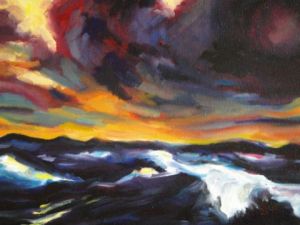 Peinture de franciane: Ciel d'orage, d'après Emil Nolde
