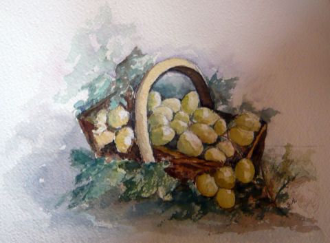 Le panier de raisin - Peinture - Suzanne ACCARIES