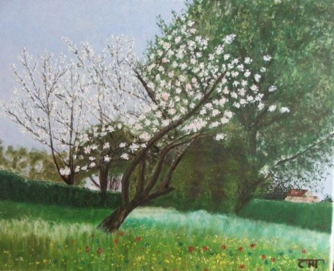 le printemps - Peinture - Mounette