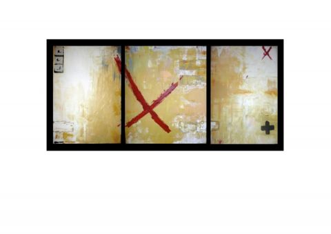 L'artiste natib - triptique YELLOW RED L'artiste natib - triptique YELLOW RED
