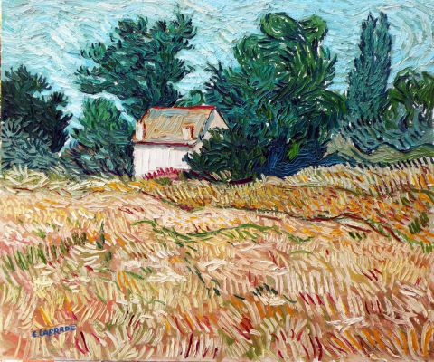 L'artiste Eric LAPRADE - champs de blé en été
