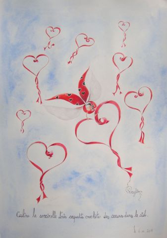 Caline la coccinelle très coquette. - Peinture - rosyline3 Caline la coccinelle très coquette. - Peinture - rosyline3