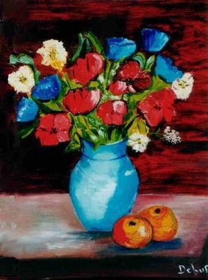 L'artiste DEBUF - Le Vase Bleu