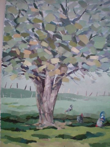 L'artiste gisele Ceccarelli  - l'arbre