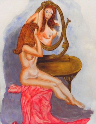 Le miroir - Peinture - Paoli