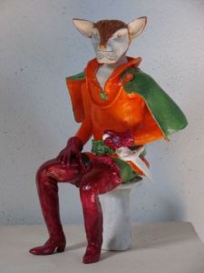 Sculpture de Guillaume Chaye: Monsieur le Chat Botté