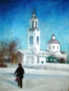 Voir le détail de cette oeuvre: L'église de Krasnoïé en hiver
