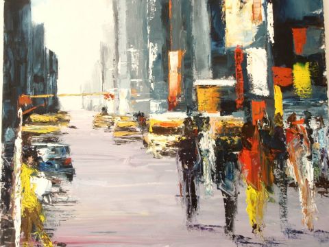 Rue de Manhattan - Peinture - Marianne Lefebvre Boissonnade