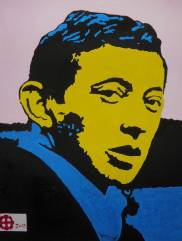 Gainsbourg jaune - Peinture - Alain Dal Molin