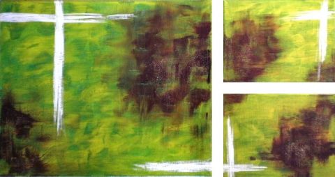 L'artiste Llylaa - Triptyque vagues de flou L'artiste Llylaa - Triptyque vagues de flou