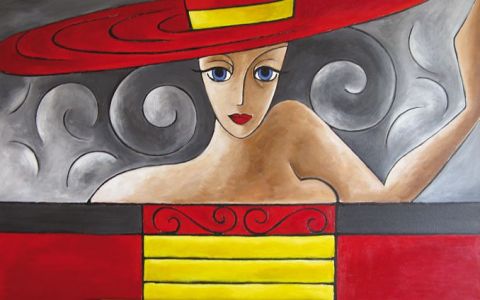 L'espagnole - Peinture - Caroline LEIX L'espagnole - Peinture - Caroline LEIX