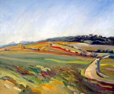 L'artiste Calmejane - Du champ à la colline rouge