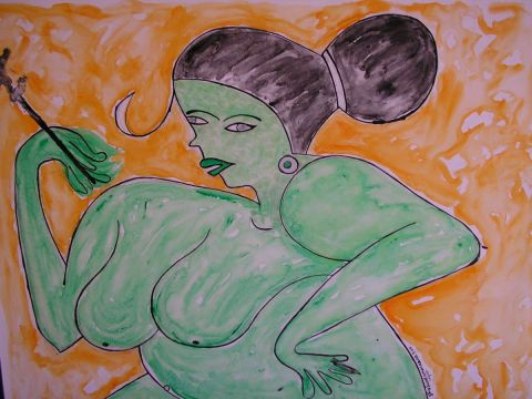 Peinture : FEMME FORTE - GHIS Peinture : FEMME FORTE - GHIS