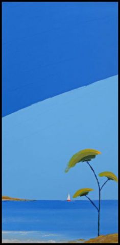 Pin au bord de l'eau - Peinture - Dany MARIE Pin au bord de l'eau - Peinture - Dany MARIE