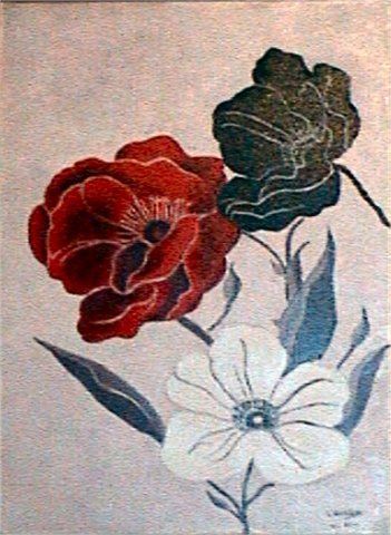 Fleurs1 - Peinture - louisette