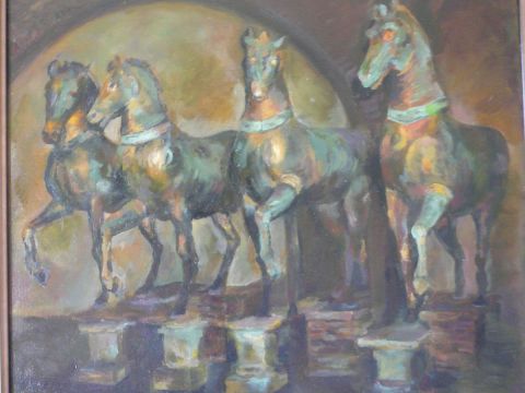 L'artiste Mario BAROCAS - chevaux de venise