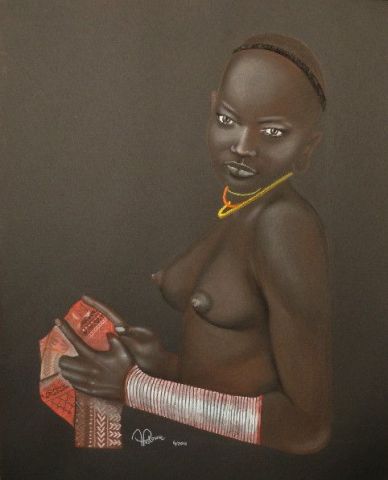 L'artiste ALAIN PESTOURIE - jeune éthiopienne