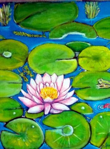 fleur de lotus - Peinture - edenart