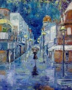 Peinture de Catherine VALETTE: Rain & Blues foyalais