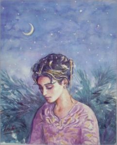 Peinture de Madjid Soufi: Clair de lune