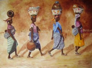 Voir le détail de cette oeuvre: femmes burkina faso