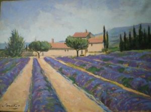 Voir cette oeuvre de Madjid Soufi: Paysage de Provence