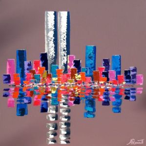 Voir cette oeuvre de Antoine Renault: Twin Tower Spirit Purple
