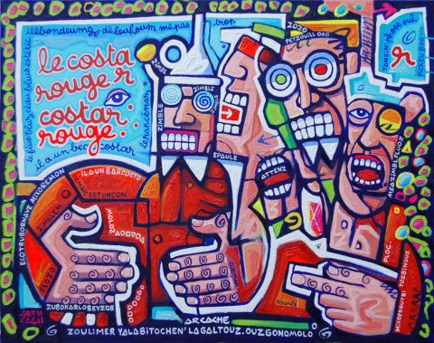 LE COSTAR ROUGE - Peinture - vincent Arcache LE COSTAR ROUGE - Peinture - vincent Arcache