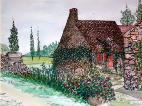 MAISON DU BÛCHERON - Peinture - ALAIN FAURE MAISON DU BÛCHERON - Peinture - ALAIN FAURE