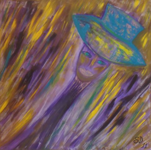 La Femme au Chapeau  - Peinture - SONYA DZIABAS