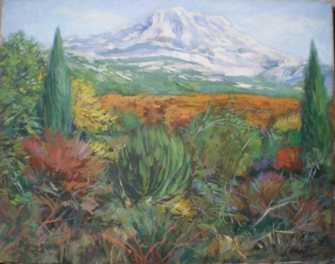 Montagne de St Victoire (Aix) - Peinture - Madjid Soufi